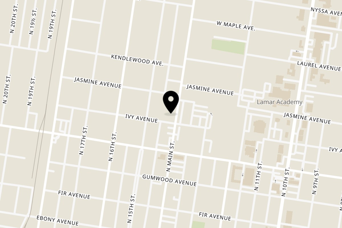 Map showing the location of Mikhuna Japanese-Peruvian Cuisine on 905 N Main St in McAllen